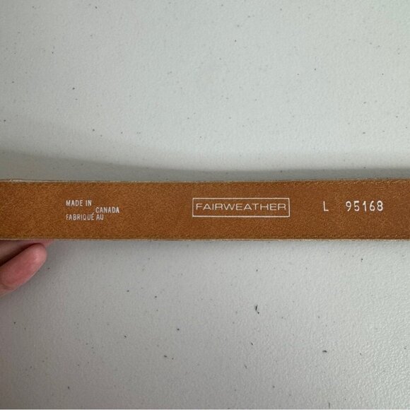 Vintage Genuine Leather Belt Beige Snakeskin textured Chunky Gold Buckle Size L - Picture 8 of 12